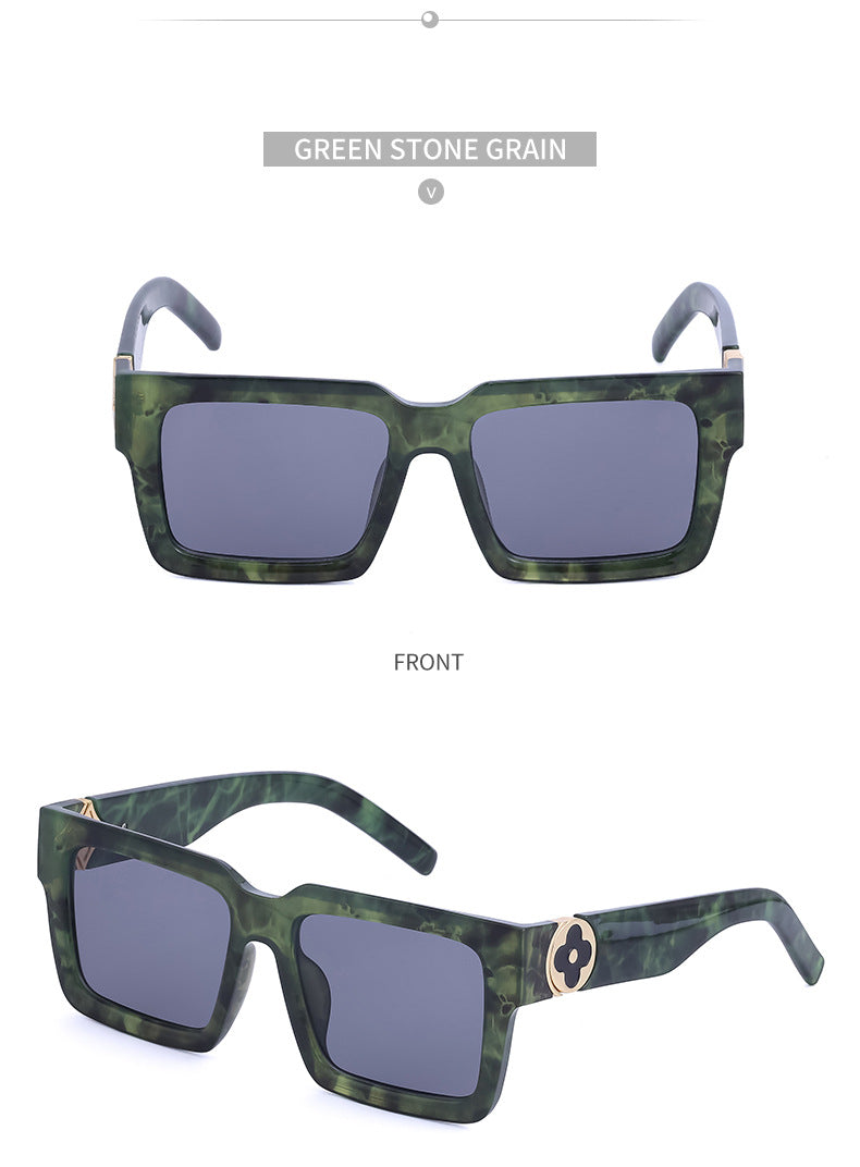 20252024 New Rich Man Sunglasses Men Trendy High-end Square Frame Sunglasses Men Glasses sunglass