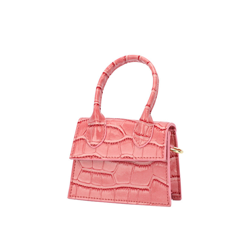 2020New PU Leather Small Square Bag Trendy Crossbody Women's Bag Stone Pattern Handbag Mini Bag minibags