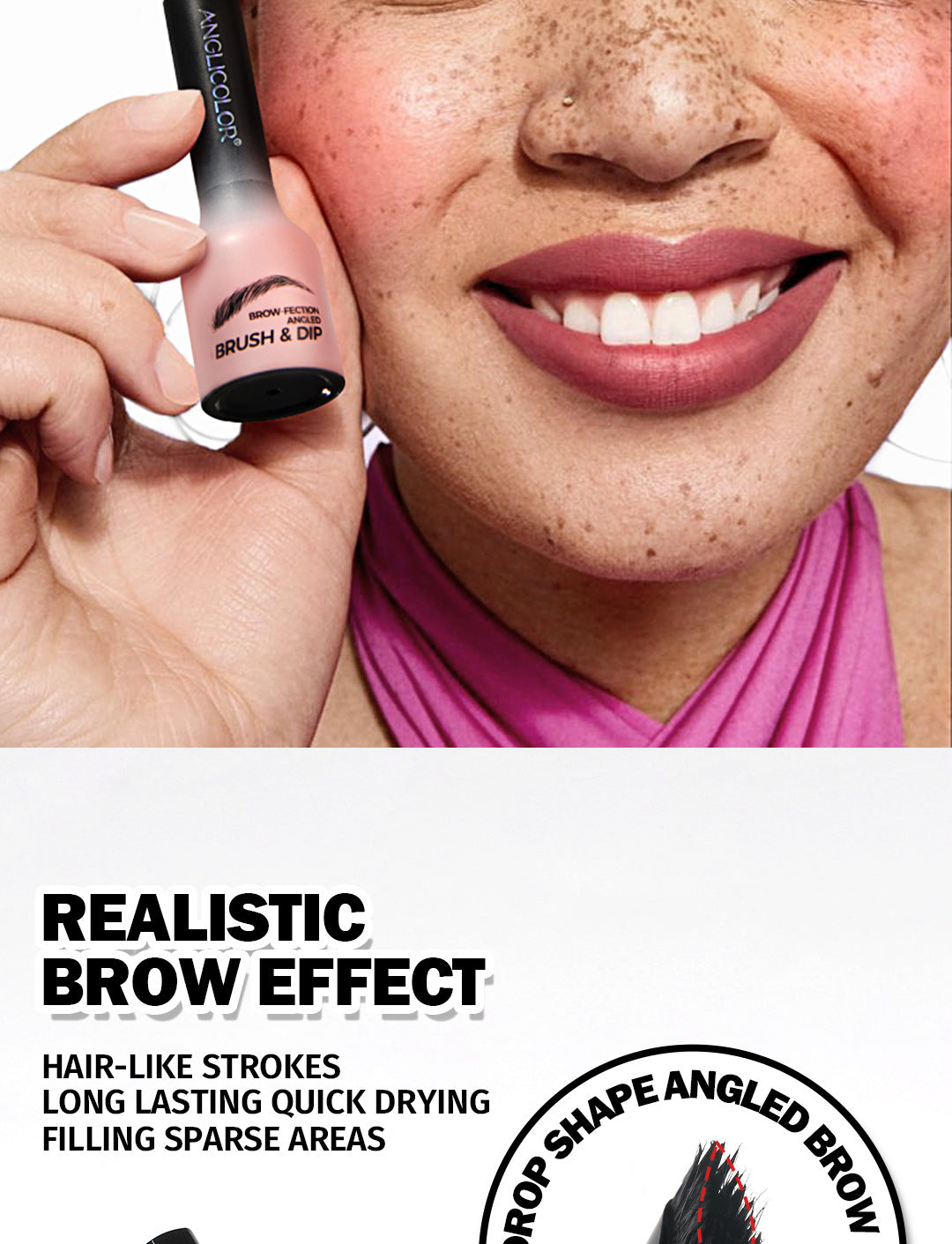 Hot-Selling Eyebrow Dye Cream Upgraded Version Press-Type Fine Brush Head Eyebrow Cream Waterproof Smudge-Proof Wild Eyebrow Pencil