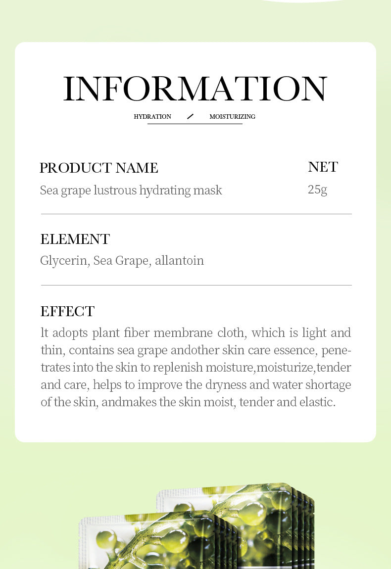 Mask BIOAOUA White Truffle Moisturizing Caviar Nourishing Resurrection Grass Hydrating  Wholesale