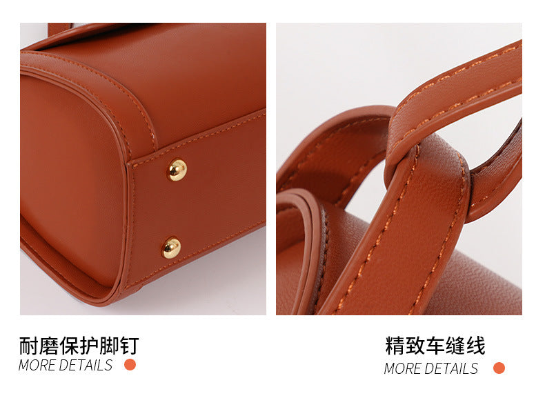 Trolis New Women's Bag2024Vintage Crossbody Bag Stylish Versatile Shoulder Bag Internet Celebrity Texture Small Square Bag