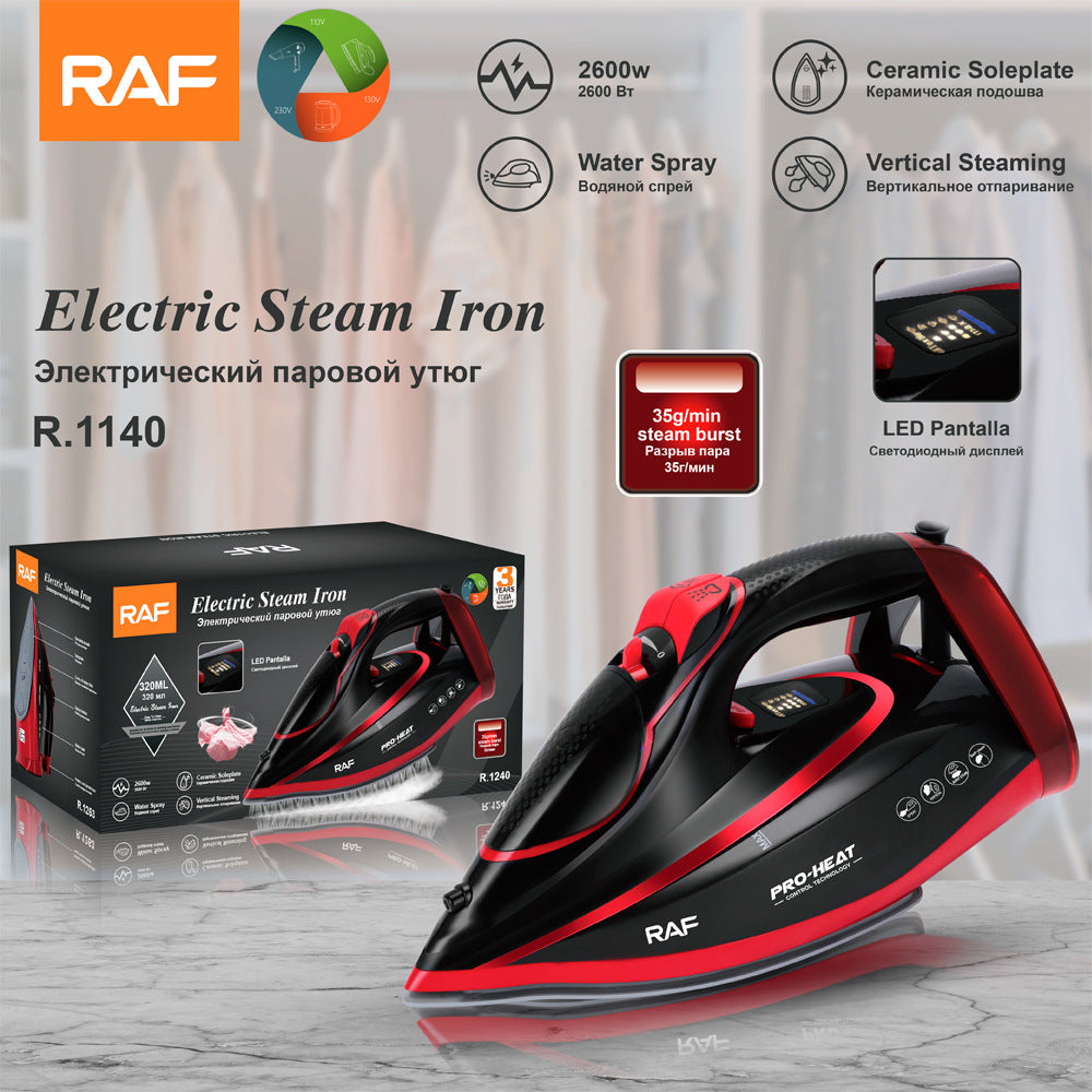 RAF European Standard Household Steam Electric Iron2600W Handheld Small Portable Clothes Ironing Machine