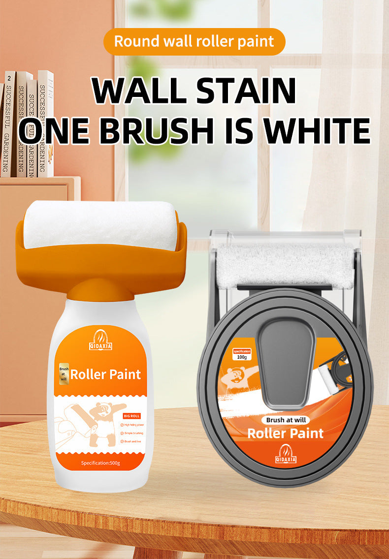 New Small Roller Paint Self-Brushing Latex Paint Wall Repair Stain Removal Magic White Wall Surface Repair White Large Paint Roller