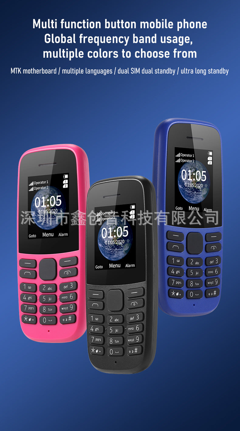 105straight button phone  foreign trade mobile phone 2G Afri