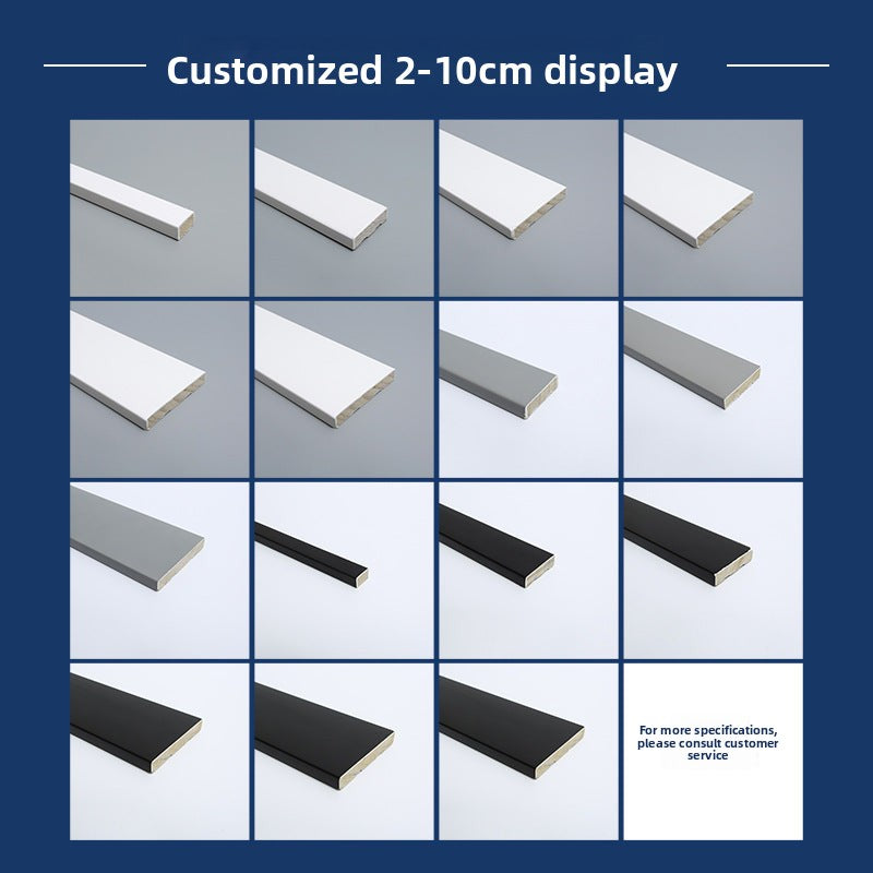 Solid wood skirting board 20 mm-thin flat pine wood trim, extremely narrow and ultra-thin, for baseboards, waistlines, and toplines