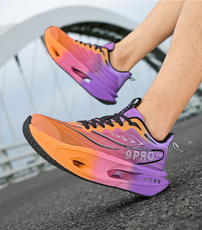 Summer Red Rabbit9PRO New Popcorn Carbon Plate Hollow Running Shoes Breathable Jacquard Comfortable Casual Sports Shoes