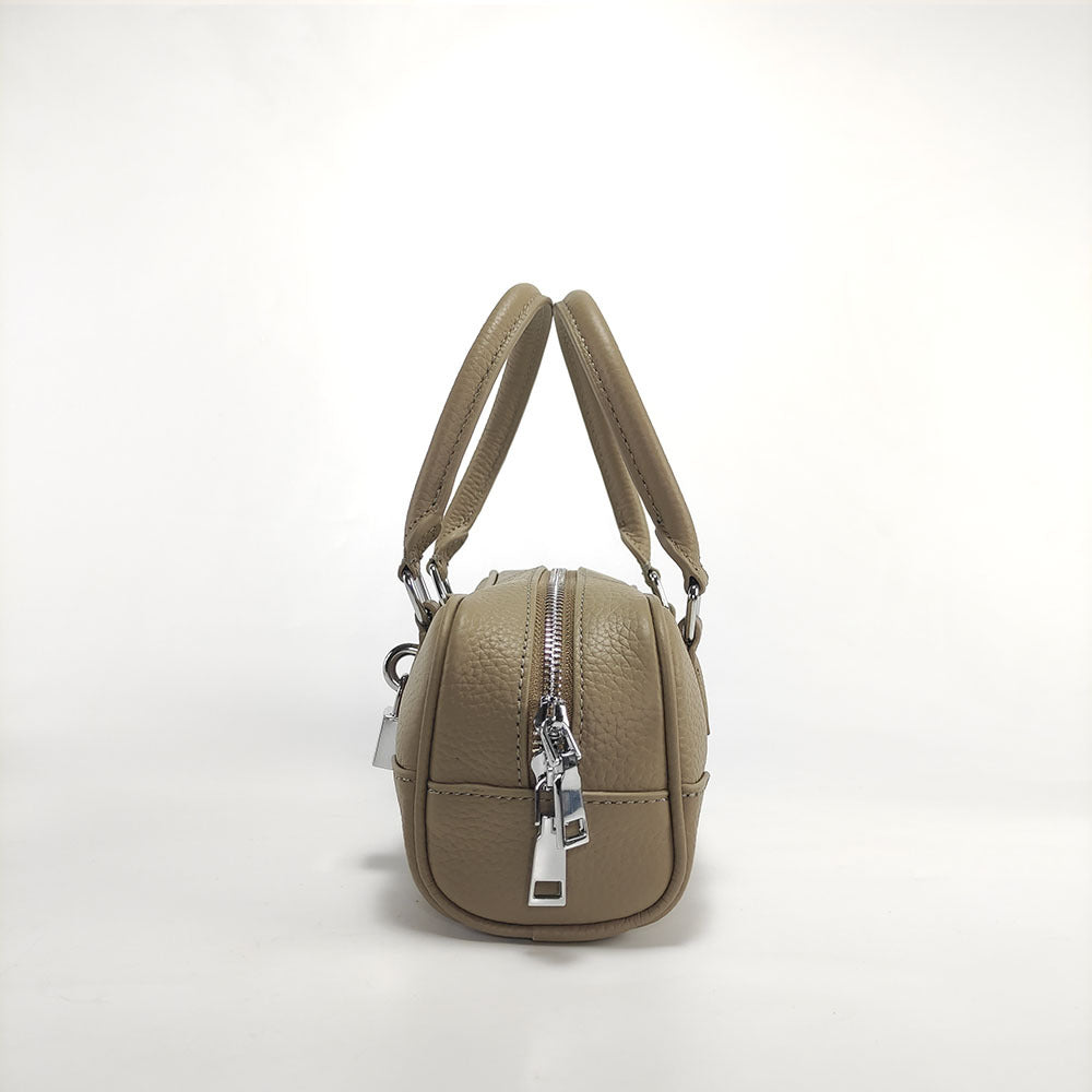 Niche Genuine Leather Women's Boston Handbag2025New Simple Fresh Pillow Bag Versatile Shoulder Crossbody Bag