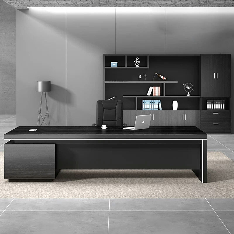 Simple Modern Boss Office Desk and Chair Set New Chinese Style Executive Desk President Desk Manager Desk Office Furniture