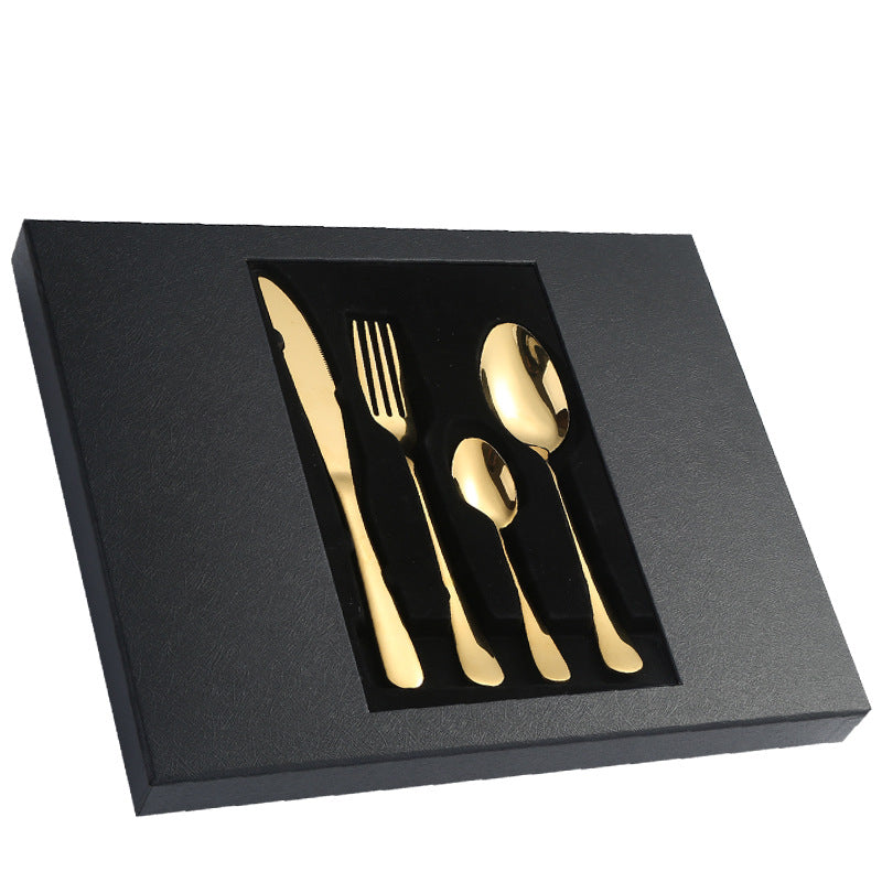 1010Stainless Steel Tableware24Set of Western Cuisine6Steak Knife and Fork Gift Set