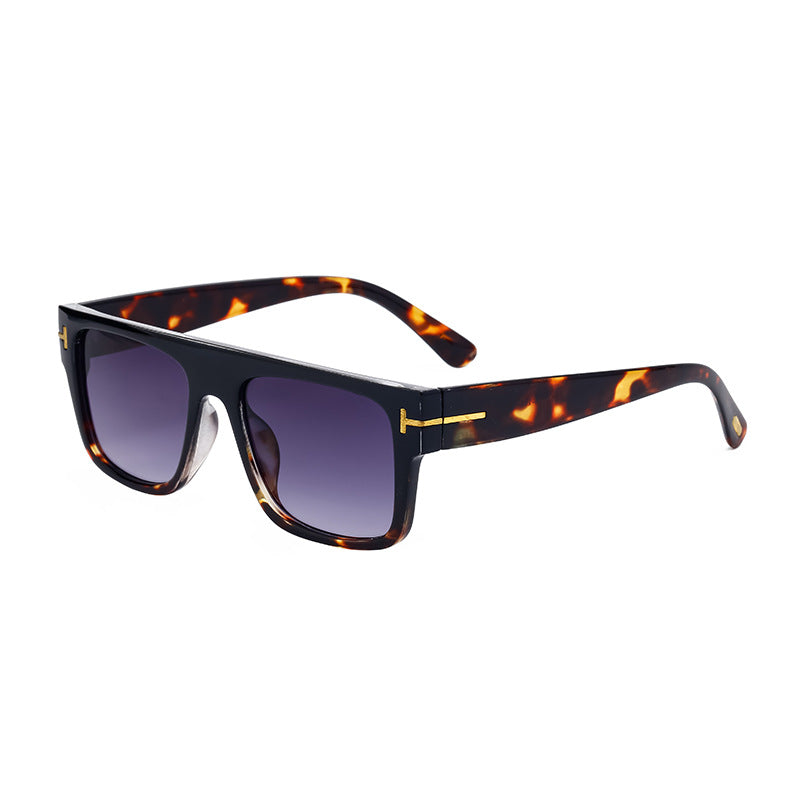 European and American retro women's sunglasses T Square Frame Sunglasses for Women Trendy Glasses Wholesale sunglasses
