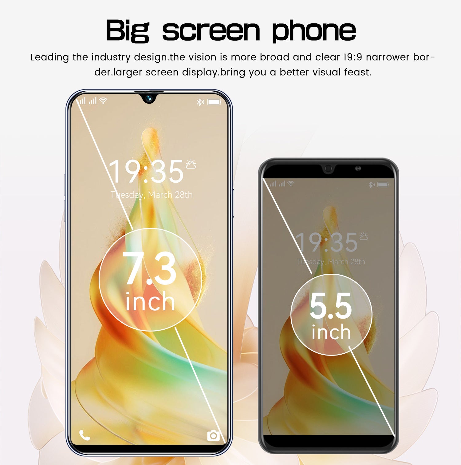 Reno9 Pro Mobile Phone7.3Inch high-definition large-screen Android smartphone factory price wholesale(Popular)