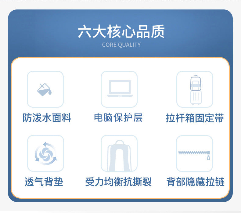 ozuko New Business Backpack Commuting Fashion Student School Bag Casual Waterproof Computer Backpack backpack