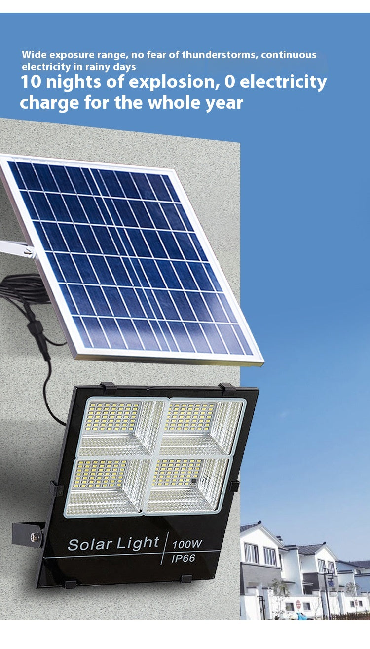 Wholesale Super Bright Waterproof Aluminum LED Solar Floodlights IP67 Rating Outdoor Courtyard Street Lights for Garden