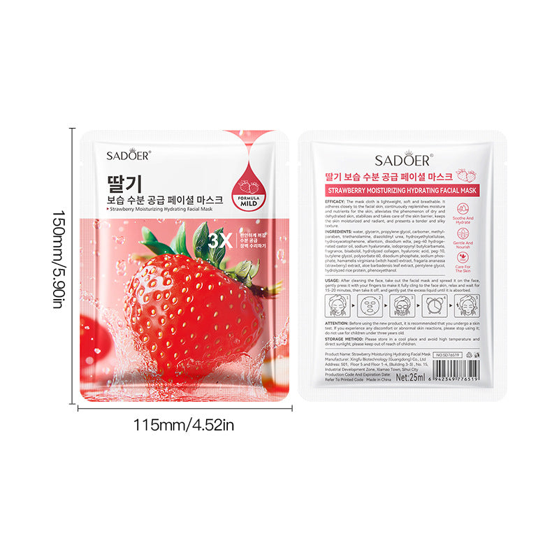 Fruit Moisturizing Hydrating Face Mask SADOER Moisturizing, rejuvenating, and brightening face mask  wholesale l