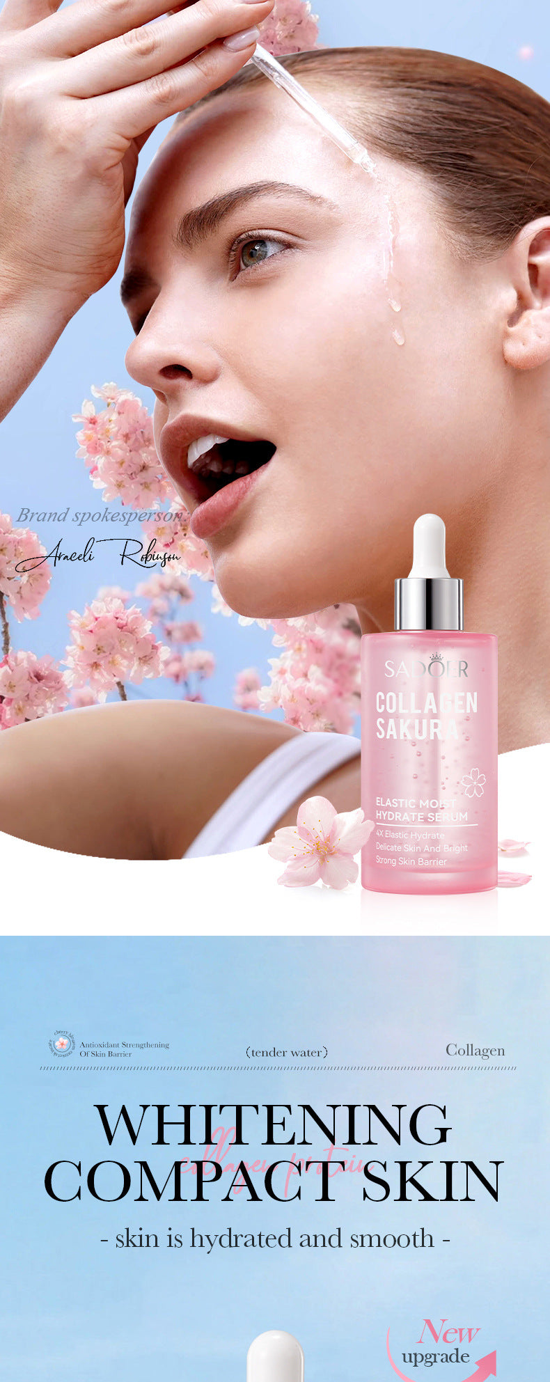 Sakura Essence100ml SADOER Collagen elastic moisturizing essence  wholesale