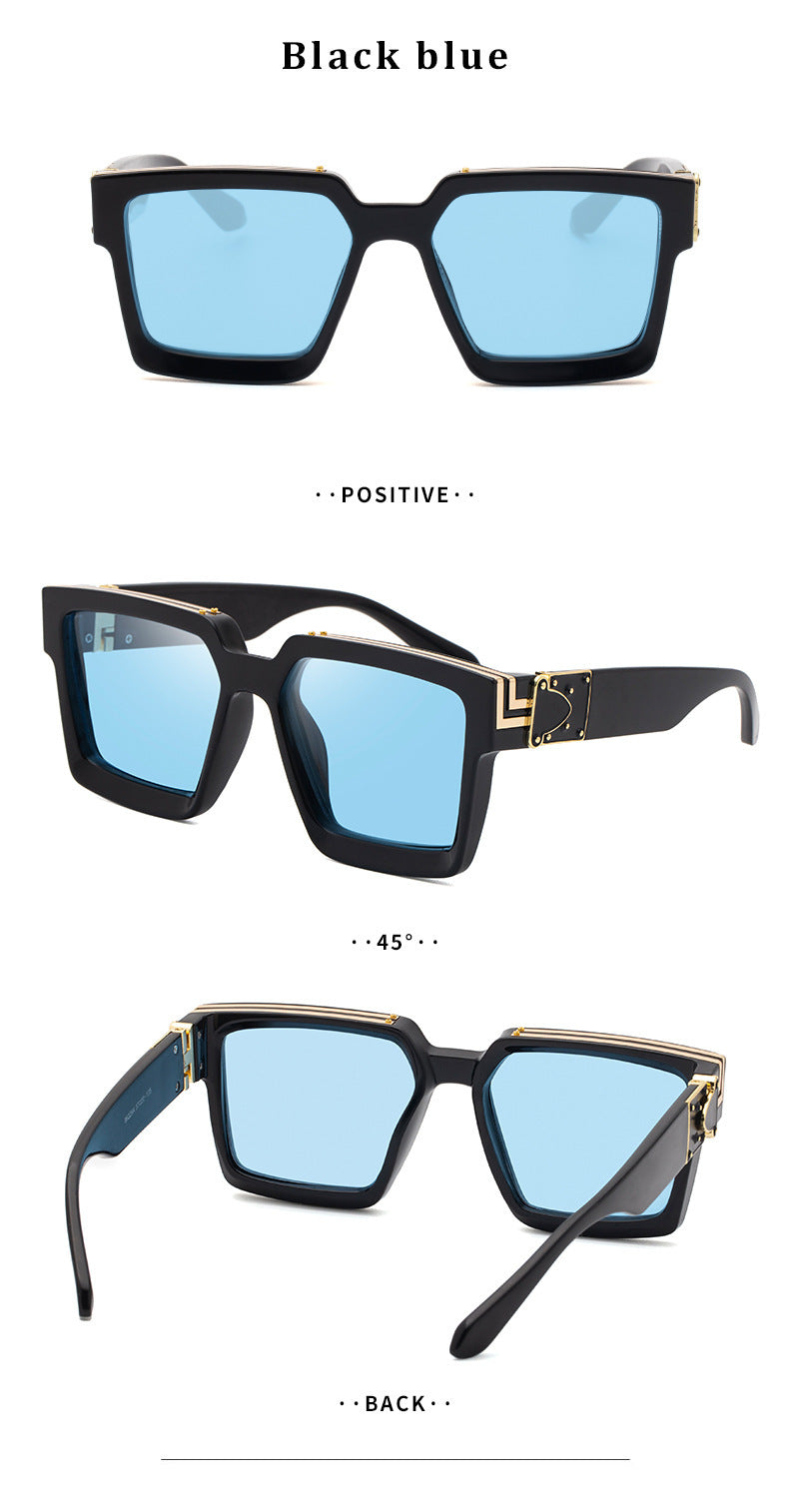 86229Large Frame Sunglasses for Women, European and American Internet Celebrity Style, 0k Fashionable Rich Men's Sunglasses sunglasses
