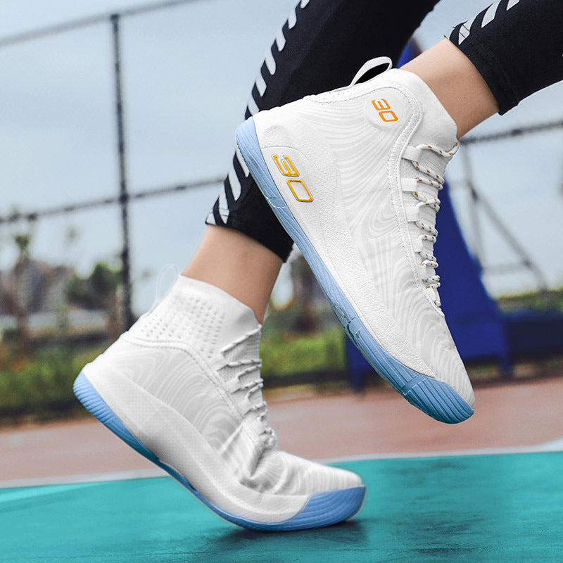 2025New Youth Support Shock Absorption Wear-Resistant Non-Slip Sports Shoes Men's fashion Soft and plaid Basketball Shoes