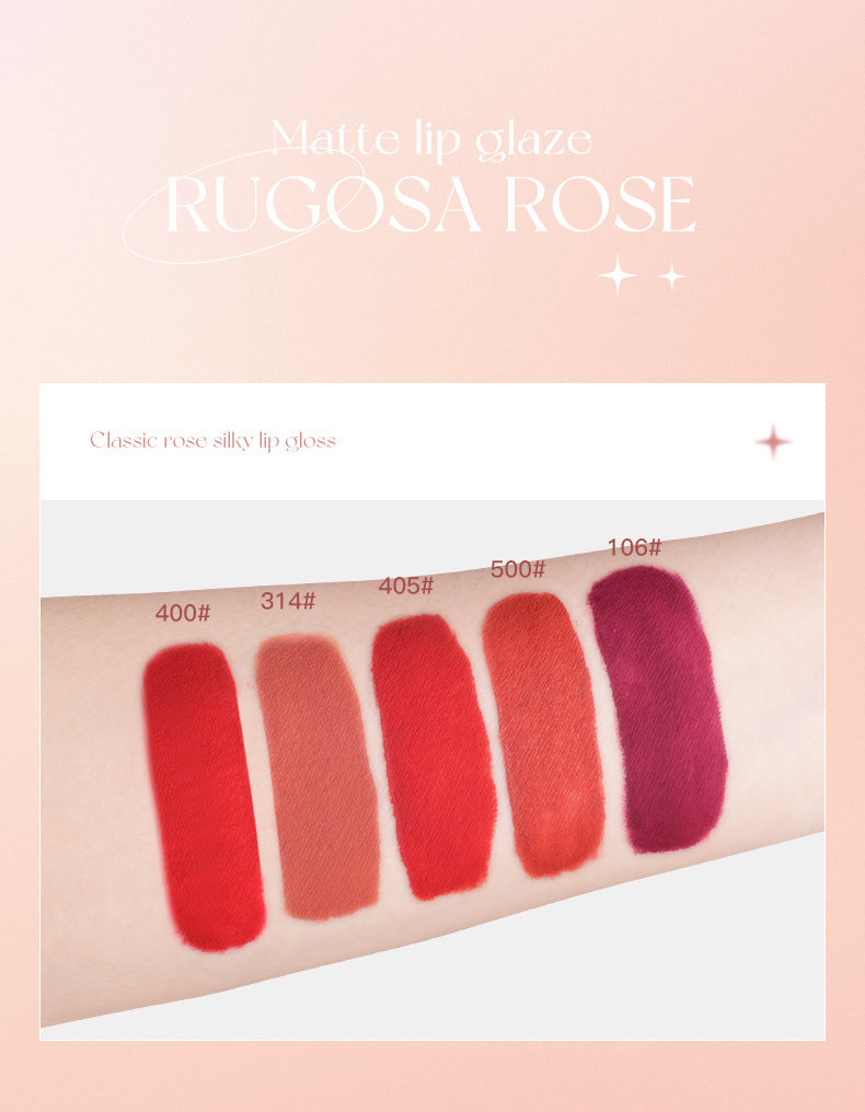 Europe and America SHELOVES Rose Matte Lip Glaze Long-lasting Non-stick Cup Non-fading Genuine Lip Gloss Makeup Wholesale