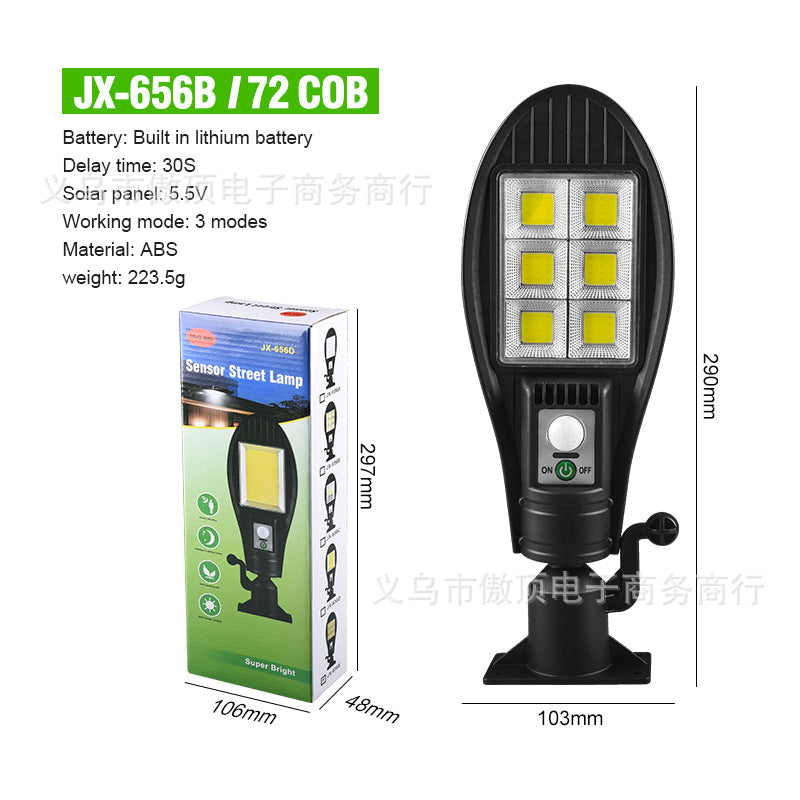 Outdoor Solar Light Human Body Sensing Wall Light Integrated Street Light with Remote Control Garden Light Waterproof Garden Light
