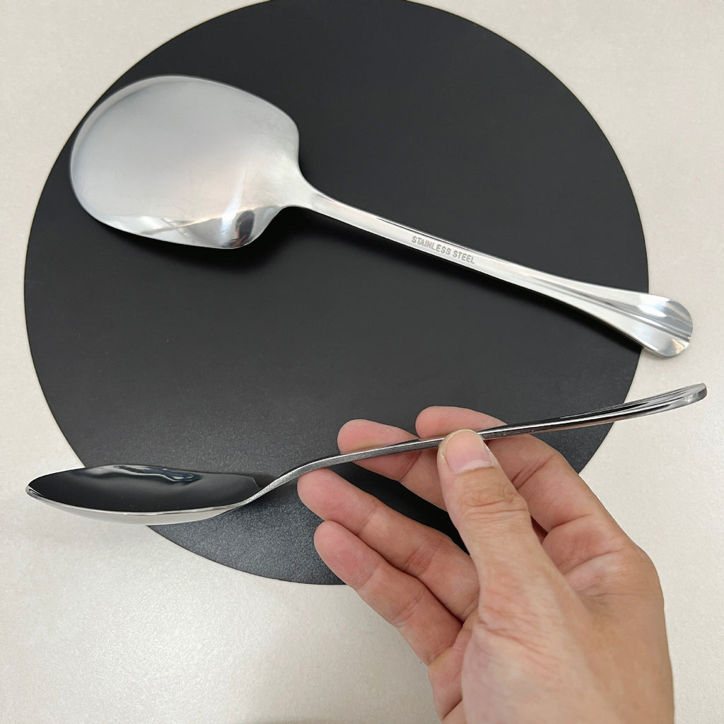 Hotel Stainless Steel Serving Spoon Restaurant Large Serving Spoon Soup Spoon Service Spoon Large Spoon Thickened Canteen Public Spoon