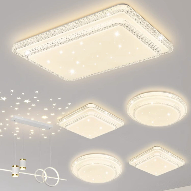 2025New led Ceiling Lamp Living Room Large Lamp Fashion Lighting Simple Modern Light Luxury Imitation Crystal Bedroom Lamp
