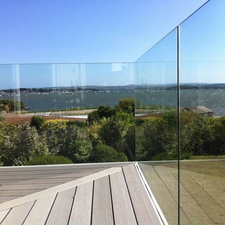 Outdoor Simple Balcony Glass Railing Balustrade Designs for Swimming Pool