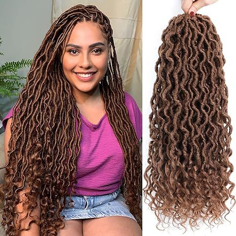 Cross-border European and American Synthetic Hair Wigs Curved Up and Down Crochet Hair Wigs Goddess Faux Locks Curly Handwoven