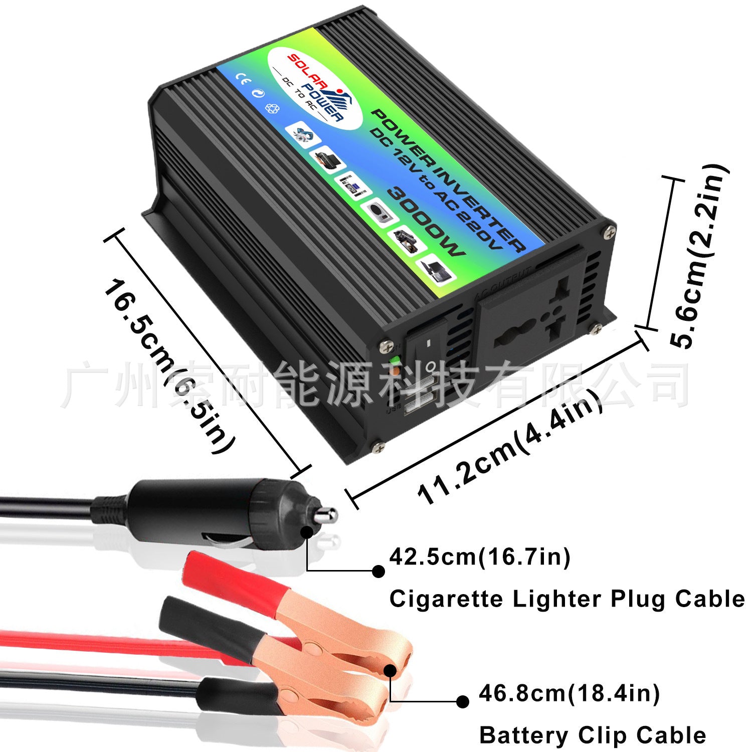 300W Car Converter Inverter Car Small Appliances12V Turn110V/220V Belt3.6A Double USB Mouth
