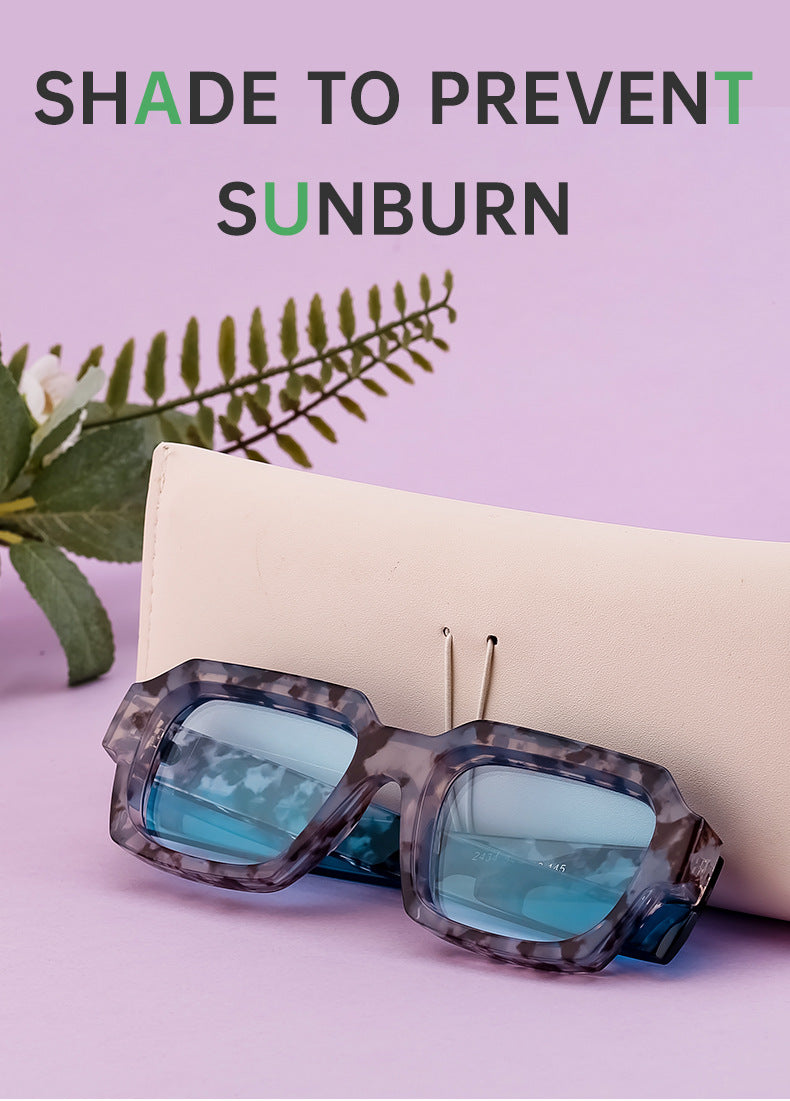 New Fashion Square Frame Sunglasses for Men and Women with a High-End Feel INS European and American style sunglasses outdoor glasses sglasses