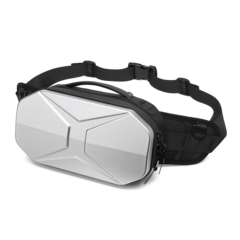 OZUKO Functional Waist Bag for Men PC Hard Shell Chest Bag Waterproof Trendy Sports Crossbody Multifunctional Waist Bag Wholesale