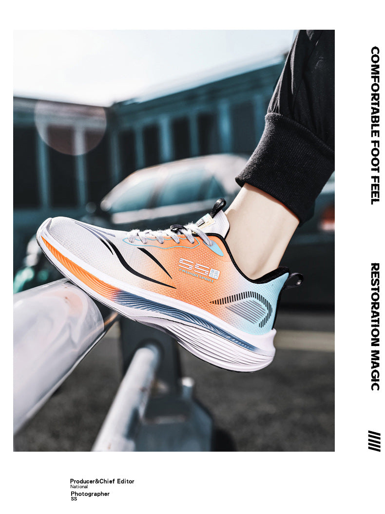 2025New mesh breathable men's casual running shoes ultra-light thick-soled non-slip trendy fashion sneakers
