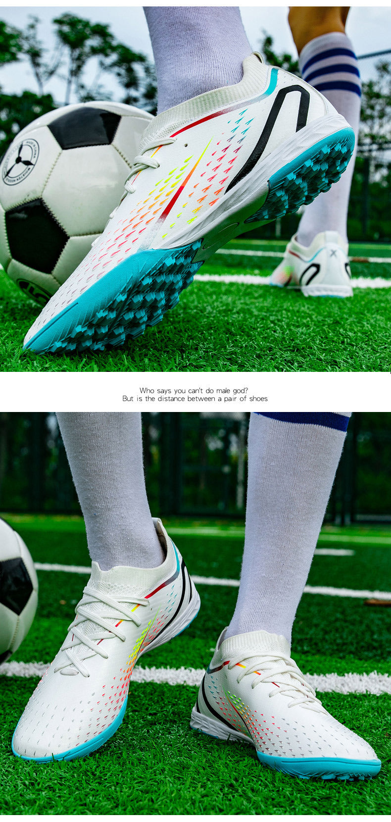 New Style Spike Soccer Shoes for Men, Students, Adults, Grass Training Long Spike Non-Slip Professional Competition Football Shoes