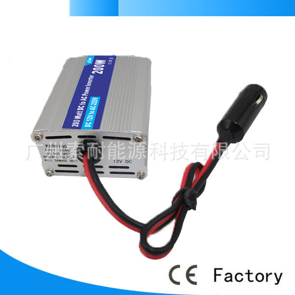 Vehicle Inverter200W DC12V Turn AC110V/220V Lazada Shopee E-commerce Export