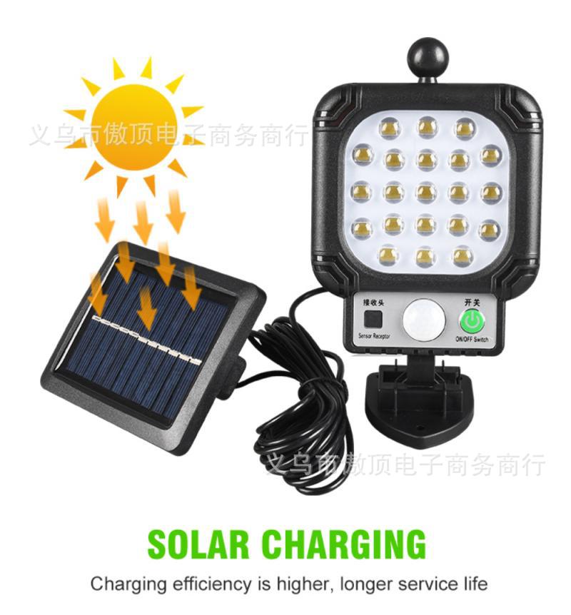 Outdoor Solar Light Lithium Battery Street Light Split Type Garden Light LED Wall Lamp Human Body Sensor Garden Light