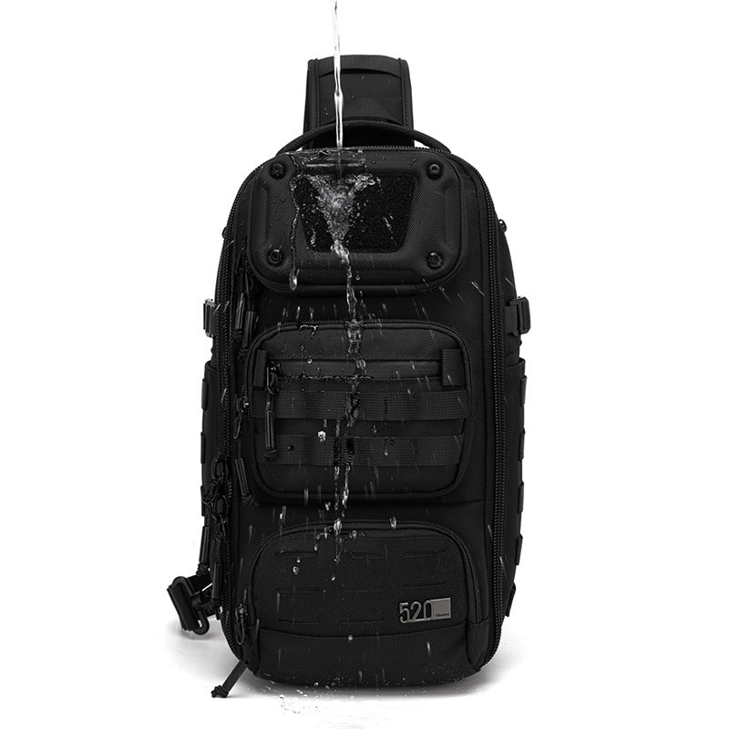 ozuko Tactical Chest Bag Men's Crossbody Bag High-end Outdoor Waterproof Multi-Function Trendy Portable Shoulder Bag