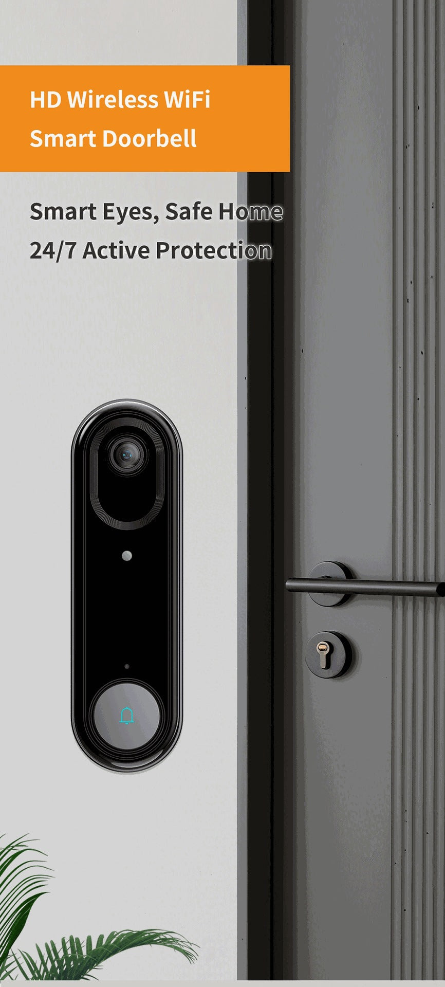 Intelligence Z80Doorbell for Home Use Low Power Consumption Wireless wifi Video Doorbell HD Night Vision Surveillance Doorbell with Ding Dong