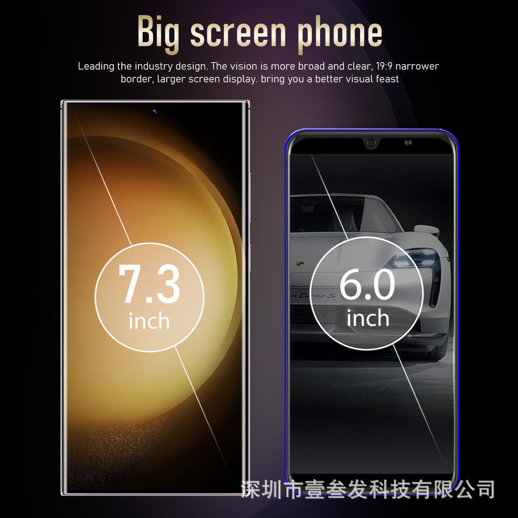 Global Mobile Phones S24 Ultra  2+16 High-end7.3Inch Large Screen1300Pixel Android8 Hd
