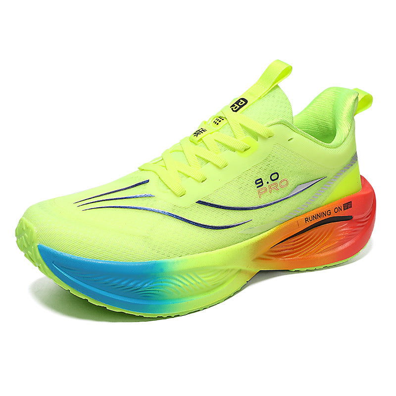 Red Rabbit9pro Luminous Carbon Plate High Elastic Cushioning Women Running Shoes Men Autumn Racing Training Non-Slip Cushioning Sneakers