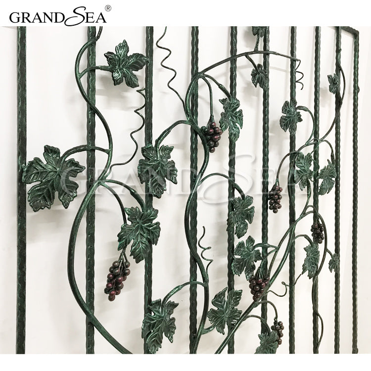 Beautiful French Iron Window Grill Design Customized Wholesale for Balcony