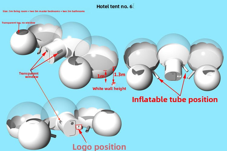 Inflatable Bubble House Outdoor Scenic Spot Check-in Festival Decoration Tent Manufacturer Sunshade Starry Sky Room Bubble House