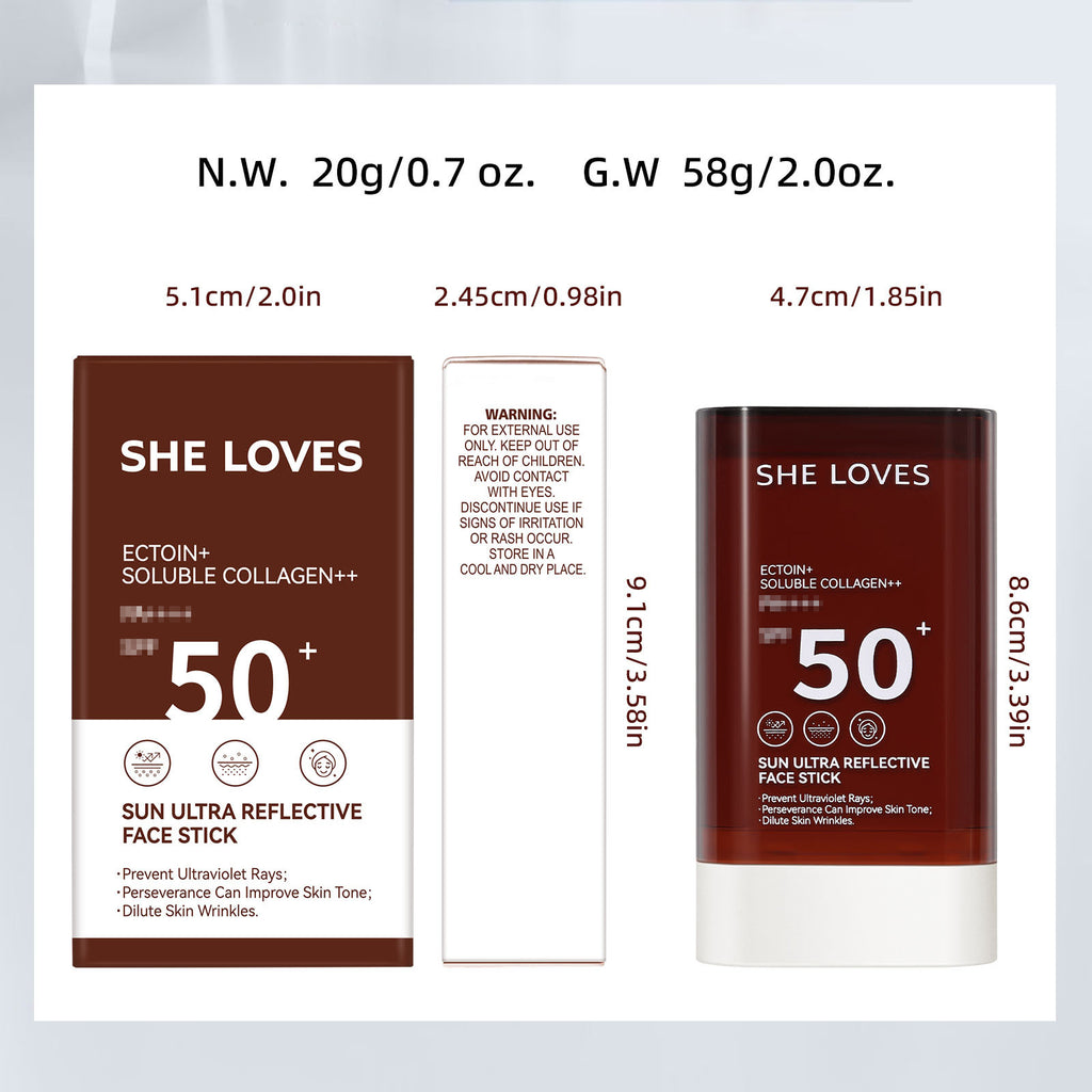 sheloves Anti-UV Foundation Stick Natural Long-lasting Concealer Non-removing Makeup Non-stuck Powder Foundation Cream