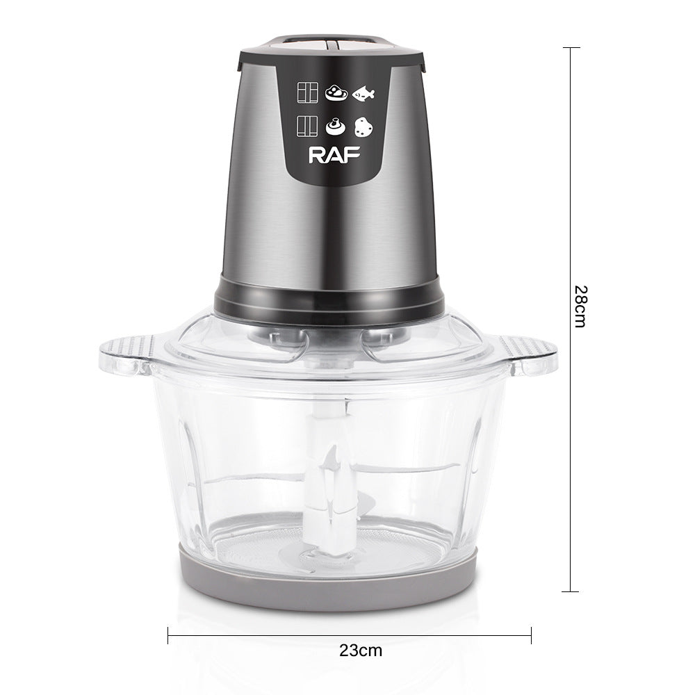 RAF European Standard Meat Grinder Glass Food Processor3L Kitchen Home High-Power Garlic Chopper and Vegetable Grinder R7009B