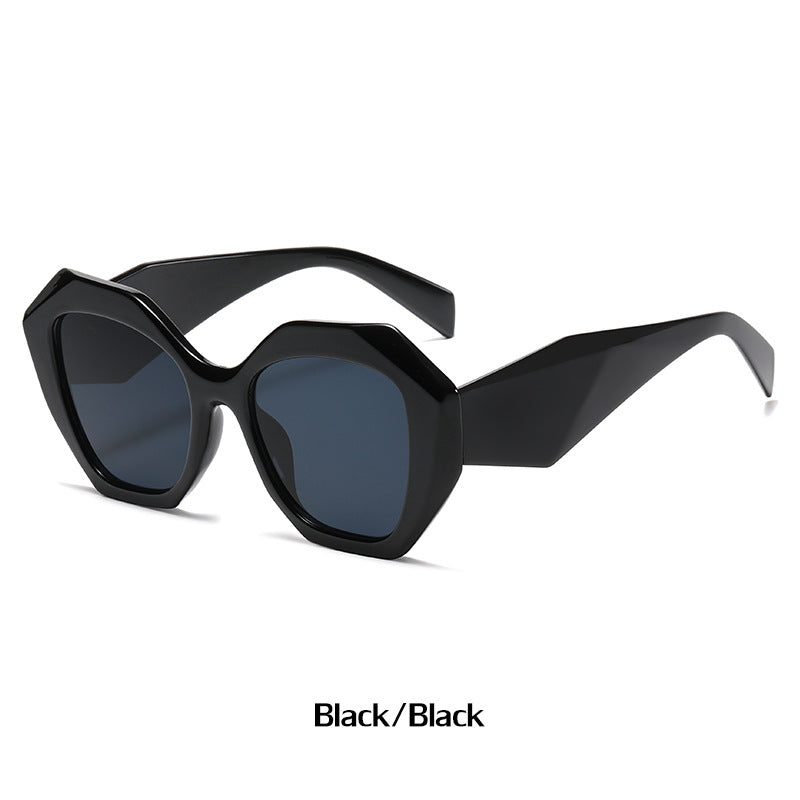 Sunglasses for Women New Irregular Frame Sunglasses for Women European and American Trendy Large Frame Sunglasses Sun Protection Glasses