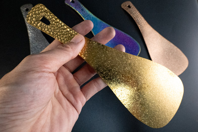 High-end Pure Titanium Rice Spoon Luxury Mildew-proof Rice Shovel Antibacterial Rice Shovel Hammer Pattern Rice Serving Spoon Rice Spoon Kitchen