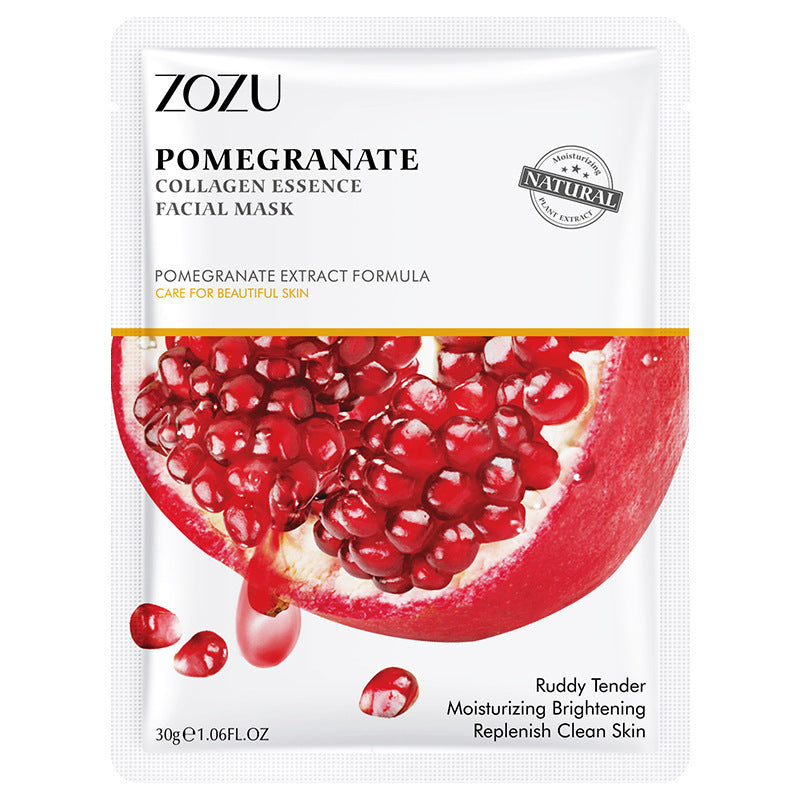Cross-border Plant Face Mask Sheets30g  Red Pomegranate Moisturizing Tablets Foreign Trade Manufacturer Skincare Wholesale