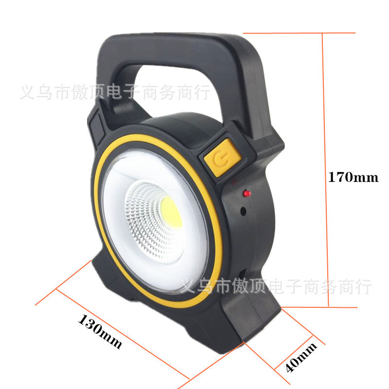 Multifunctional Solar Charging COB Super Bright Tent Light Outdoor Camping Lantern Emergency Light Work Light Searchlight