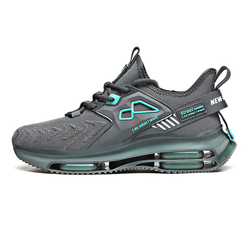New Double Layer TPU Popcorn Big Sole Cushioning Rebound Sports Shoes Men's Fashion Light Luxury Versatile Casual Trendy Shoes