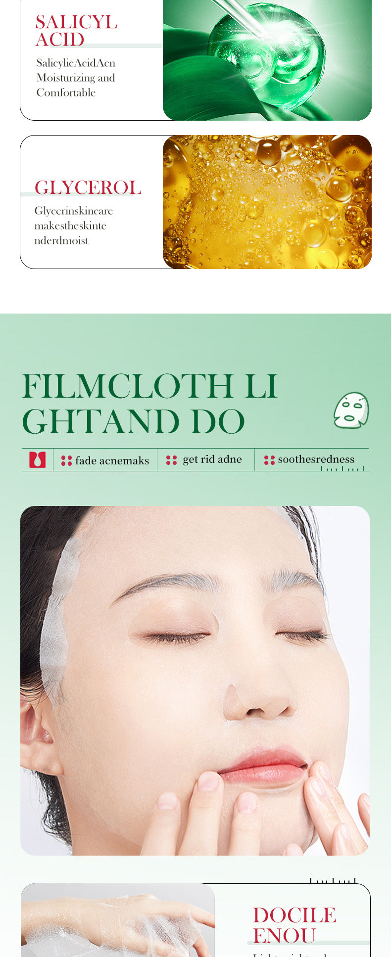 Salicylic Acid Mask25g BIOAOUA Moisturizing and Hydrating Tablets for Cross-Border Wholesale