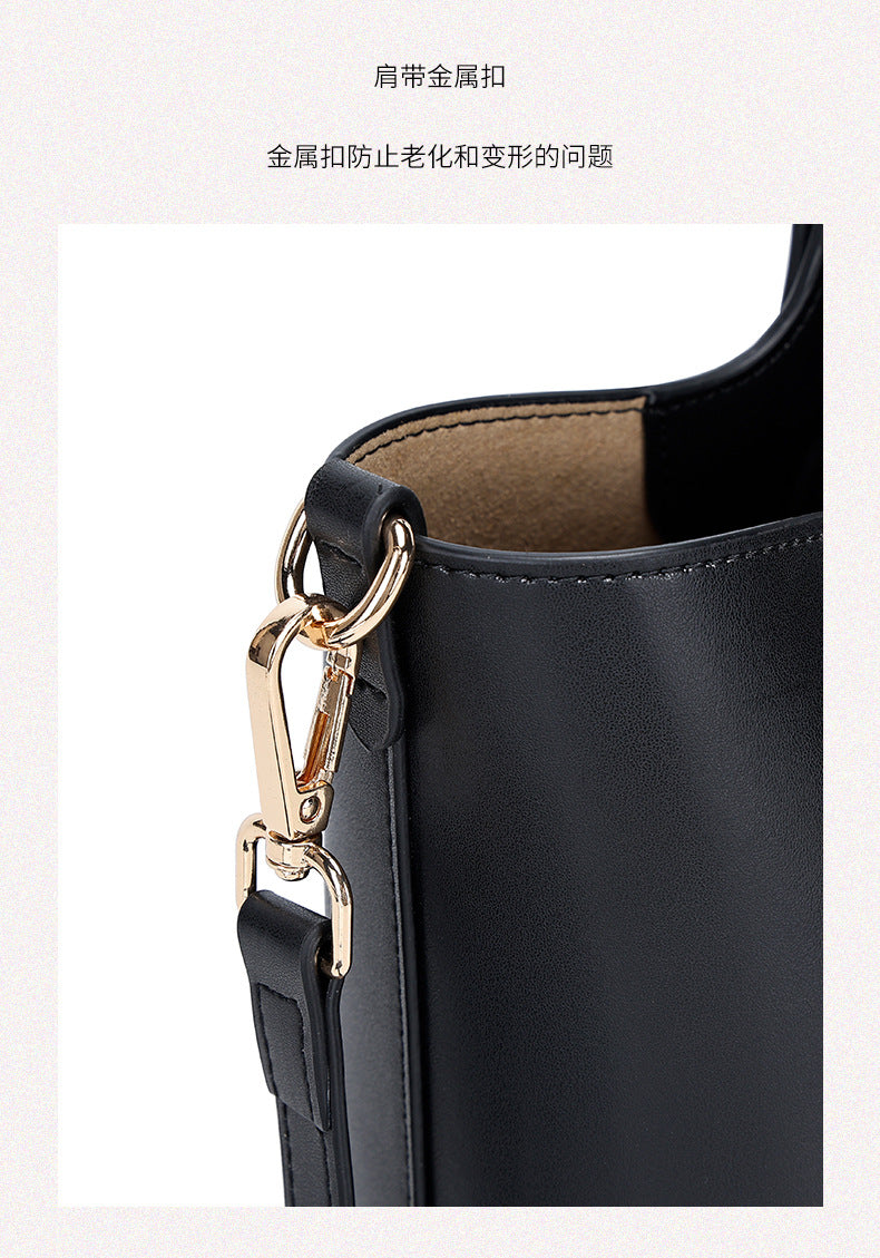 LOE New Style Water Bucket Bag minipebble Fashion Women's Bag Fortune Bucket Tote Bag Large Capacity Handbag for Women