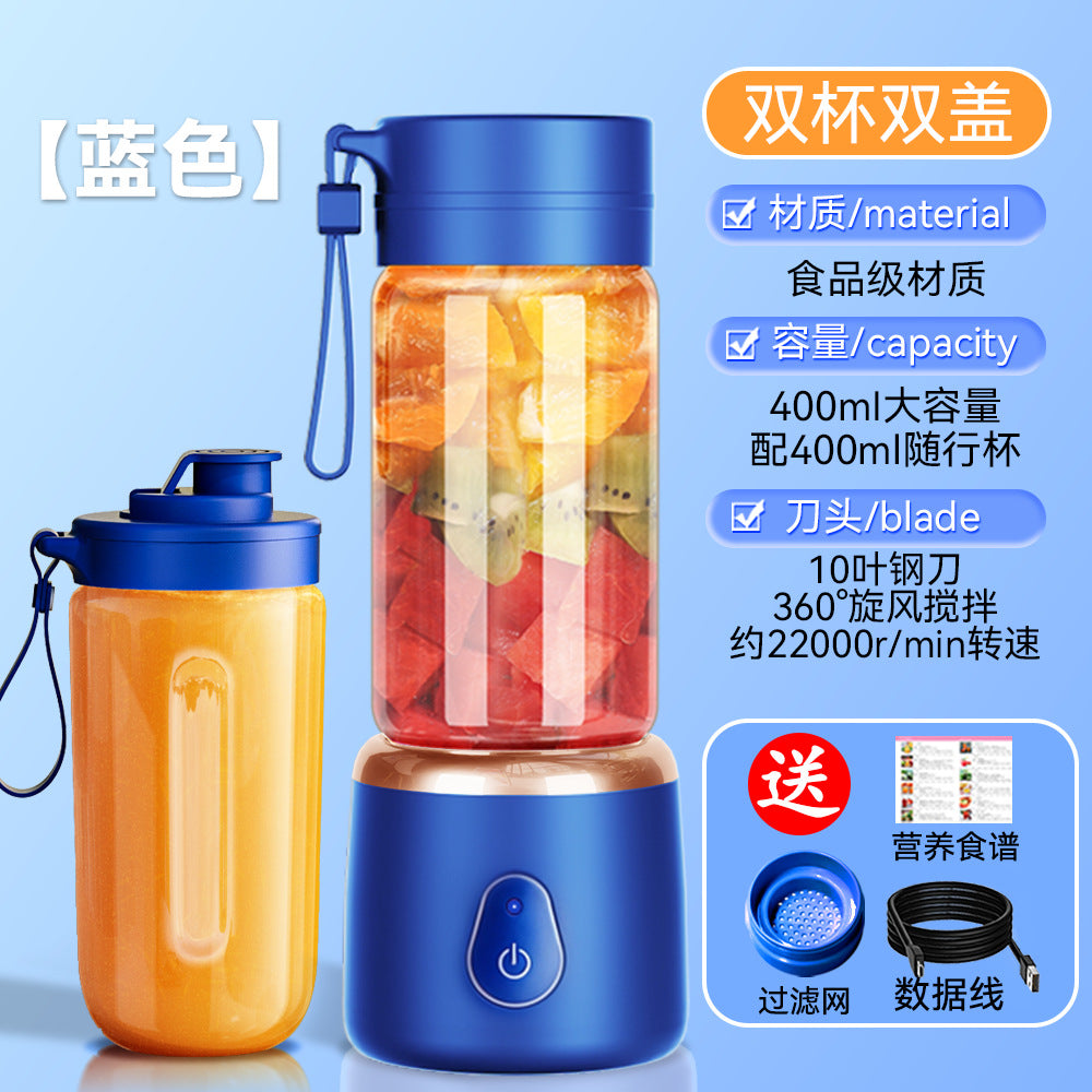 Portable juicer for home use, small ice crusher USB Rechargeable Juicing Cup Multifunctional Electric Juicer Juice Cup